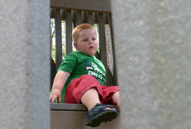 Jacob up on the platform